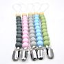 Baby Shower Gift Teether Toys Pacifier Clips Silicone Teething Beads Chain Bpa Free Pacifier Clip Holder