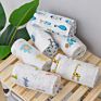 Baby Swaddle Blanket Muslin 47X47 (3 Pack) Fox & Deer & Giraffe Print" Cotton Muslin Receiving Blanket for Boys and Girl