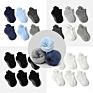 Baby Toddler Grip Ankle Socks 6 Pairs Non Slip/Skid Covered Combed Cotton Socks