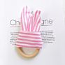 Baby Wood Rattle Ring Cloth Bunny Ear Baby Playing Teether Hand Toys