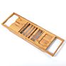 Bamboo Bathtub Caddy Tray Extendable Bath Tray Wooden Tub Caddy Holding Book, Tablet Phone Tray Glass Holder