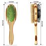 Bamboo Cat Dog Pet Grooming Comb Pet Double Side Remove Hair Brush