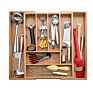 Bamboo Retractable Drawer Organizer Natural Bamboo Tableware Silverware Organizer Kitchen Utensils