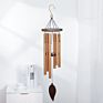 Bamboo Wind Chimes Aluminum Tube with Wooden Top and Outdoor Wind Chimes