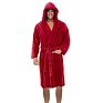 Bath Robe Cotton Soft Plain Black Coral Fleece Men's Robe Pajamas Autumn and Bathrobe Male plus Size and Grow a Bathrobe