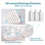 Bathroom Vacuum Shower Caddy Shelves Triangle Corner Shelf Bathroom Wall Storage Rack Holder No Drilling Shelf with Suction Cups