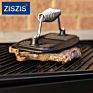 Bbq Steak Meat Press Cast Iron Grill Press with Cool-Grip Spiral Handle