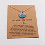 Beach Ocean Blue Wave Necklace Vacation Jewelry