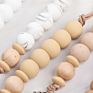 Beech Beads Mixed Silica Abacus Beads Baby Pacifier Clip Holder Pacifier Clips