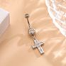 Belly Button Rings 5 Navel Piercing Cross Crystal Jewelry Piercing Navel Earring Body Jewelry