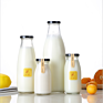 Beverage Glass Bottle Design Milk Bottle 200Ml 250Ml 500Ml 1000Ml Fresh Milk Bottle Glass with Lid