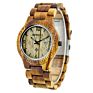 Bewell W086B Mens Wooden Watch Analog Quartz Lightweight Handmade Wood Wrist Watch