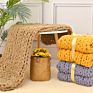 Big Hand Woven Yarn Wool Chenille Thick Throw Chunky Knit Knitted Blanket for Blanket
