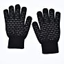 Black Offset Non-Slip Touch Screen Knitted Gloves Outdoor Warm Riding Gloves Acrylic Magic Gloves Logo Can Be Customized
