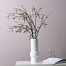 Black Spot White Matte Floor Vase Modern Porcelain Top Vase