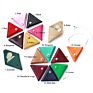 Blank Keychain Purse Triangle Pu Leather Snap Coin Pouch