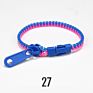 Blues Promotion Simple Double Colors Easter Basket Stuffers Fidget Toys Plastic Resin Zipper Bracelet for Children