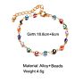 Bohemian Colorful Eye Beads Anklets for Women Gold Color Ocean Beach Ankle Bracelet Foot Leg Chain Jewelry