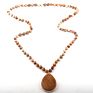 Bohemian Jewelry Natural Stone Knotted Stone Matching Drop Pendant Necklaces Women Beaded Necklace