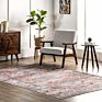 Bohemian Medallion Nevaeh Machine Washable Persian Microfiber Area Rug