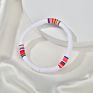 Bohemian Polymer Clay Tiny Bead Beach Anklet Handmade Adjustable Colorful Bracelet Vinyl Disc Anklet for Women