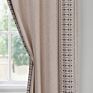 Boho Style Linen Embroidery Blackout Curtain for Living Room