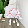 Boho Wooden Beads Rainbow Wall Hanging Children Kids Room Baby Nursery Decoration Macrame Rainbow Decor