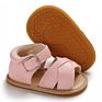 Boutique Solid Woven Leather Baby Sandals for Girls