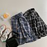 Boys Shirts Plaid Black Blue Casual Kids Tops Children's Clothes