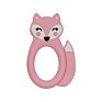 Bpa Free Food Grade Baby Rubber Chewing Ring Fox Shape Sensory Silicone Baby Teether Ring