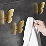 Brass Brushed Bathroom Wall Hanging Hohok Butterfly Single Hook