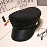 British Style Octagonal Cap Leather Brim Newsboy Hat Military Beret Women