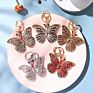 Butterfly Alloy Diamond Key Chain Gold Plated Gift Key Chain