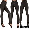 Button Fly Super Stretch Slim-Fit High Waisted Elastic Waist Pencil Pants Skinny Casual Women Demin Jeans