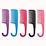 Buy Barber Braiding Large Plastic Resin Curly Widetooth Wide Teeth Tooth Detangling Shower Hair Comb Set with Hook Logo