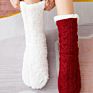 Cable Knitted Slipper Socks Fluffy Fuzzy Cabin Cozy Sock Warm Comfy Soft Fleece Thick Home Stocking Stuffers with Grips