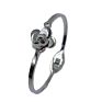 Camellia Rose Flower Diamond Jewelry Gold Plated Bracelet Rhinestone Bangle Bracelet for Women Wedding