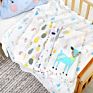 Cartoon Printing 100% Organic Cotton Muslin Baby Swaddle Blanket