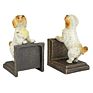 Cavalier King Charles Spaniel Dog Cast Resin Sculptural Bookend Pair