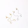 Centi Jewelry Stainless Steel Diamond Inlaid Chain Drop Earrings Ins Women Minimal Gold Chain Linked Stud Ear Cuffs