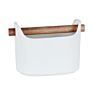 Ceramic Chopstick Holders Multi-Function Ceramic Cutlery Utensil Holder Storage Rack for Kitchen Holder with Wood Handle