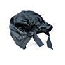 Cheaper Price Solid Color Women 100% Polyester Silk Bonnet with Ribbon for Sleep