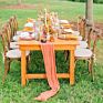 Cheesecloth White Pink Table Runner 100% Cotton Gauze Table Runner Wedding Dinner Decoration