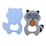 Chewable Silicone Raccoon Teether Baby Teething Pacifier Clip Dummy Chain Holder Silicone Pacifier Clip