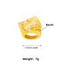 Chic Colorful Acrylic Sweet Candy Finger Rings Resin Glitter Candy Jelly Knuckle Rings for Girls