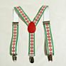 Children Christmas Reindeer Red Suspenders Baby Girls Suspenders Clip-On Y-Back Braces Elastic Kids Suspenders Gift