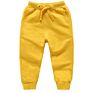 Children Pure Cotton Spring Autumn Casual Trousers Kid Pants Solid Color Warm Loose Clothes