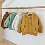 Children's Autumn and Boys and Girls Cardigan Sweater plus Velvet Hooded Coat