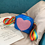 Children's Cute One-Shoulder Laser Bag Love Diagonal Mini Square Bag