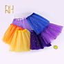 Children's Puffy Skirts Kid Girl Mini Fluffy Tutu Performance Dress Stars Dot Sparkle Print Mesh Skirt Accessories